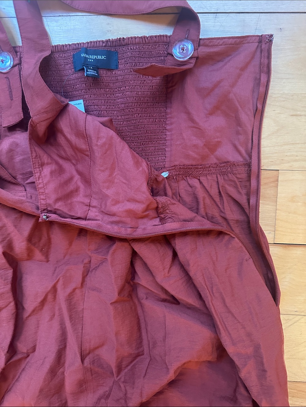 NWT Banana Republic Gathered Empire-Waist Midi Dress Sz M - Picture 8 of 11